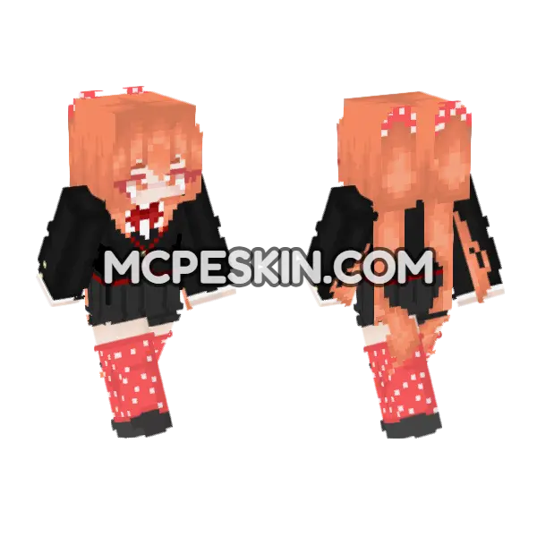 Osana Najimi Mission Mode Outfit Minecraft Bedrock skin, front and back