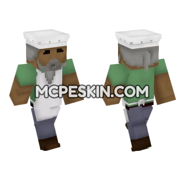 Osrs Lev Master Chef Minecraft Bedrock skin, front and back