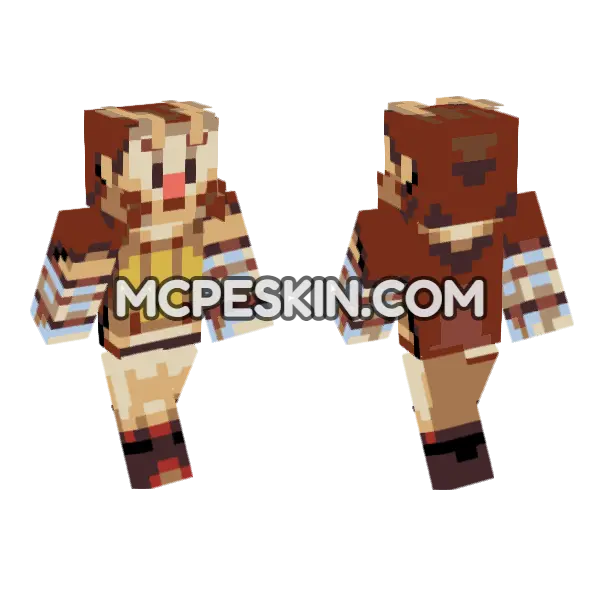 Otus Deer Skin Minecraft Bedrock skin, front and back