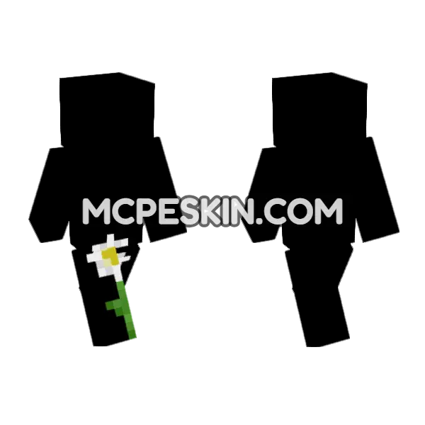 Oxeye Daisy Outfit Minecraft Bedrock skin, front and back