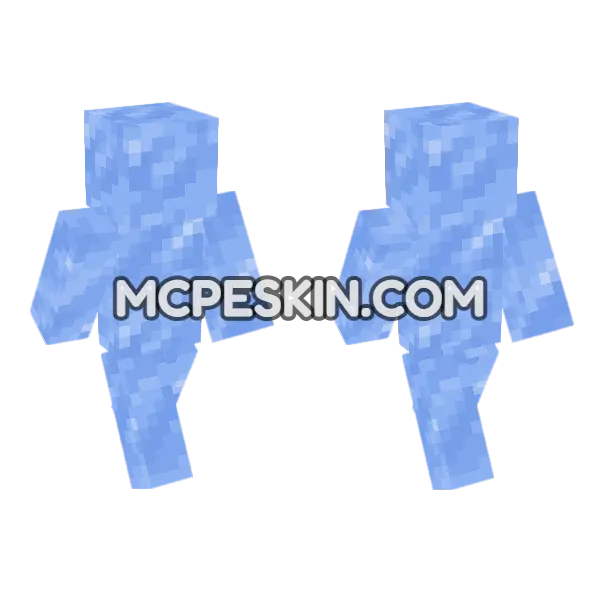 Packed Ice Minecraft Bedrock skin, front and back