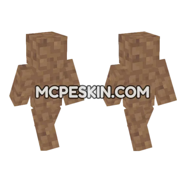 Packed Mud Skin Minecraft Bedrock skin, front and back