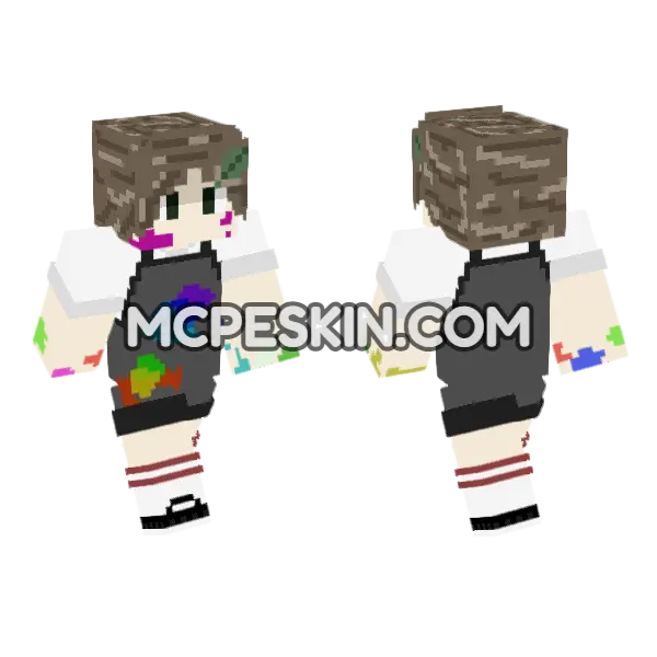 Painter Leo Minecraft Bedrock skin, front and back