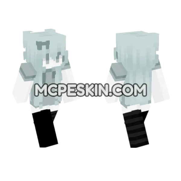 Pale Blue Hoodie Outfit, front and back