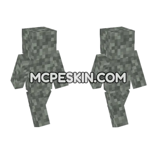 Pale Moss Block Minecraft Bedrock skin, front and back