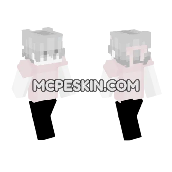 Pale Pink and Grey Outfit, front and back