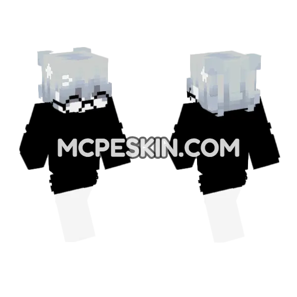 Pale Winter Girl Minecraft Bedrock skin, front and back