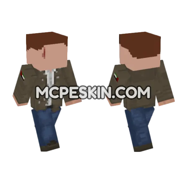 Palestinian Miles Upshur Minecraft Bedrock skin, front and back