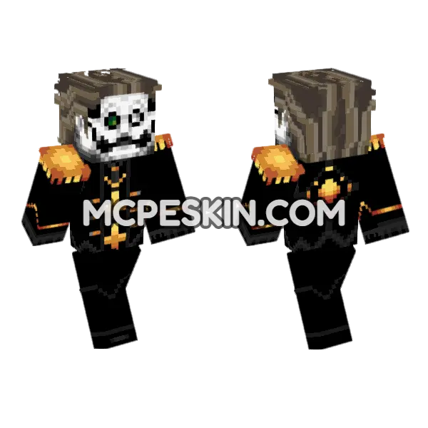 Papa Emeritus IV 6813182 Minecraft Bedrock skin, front and back