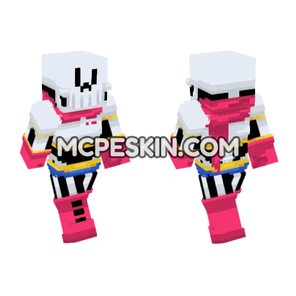 Papyrus Kinemorto Colors Minecraft Bedrock skin, front and back