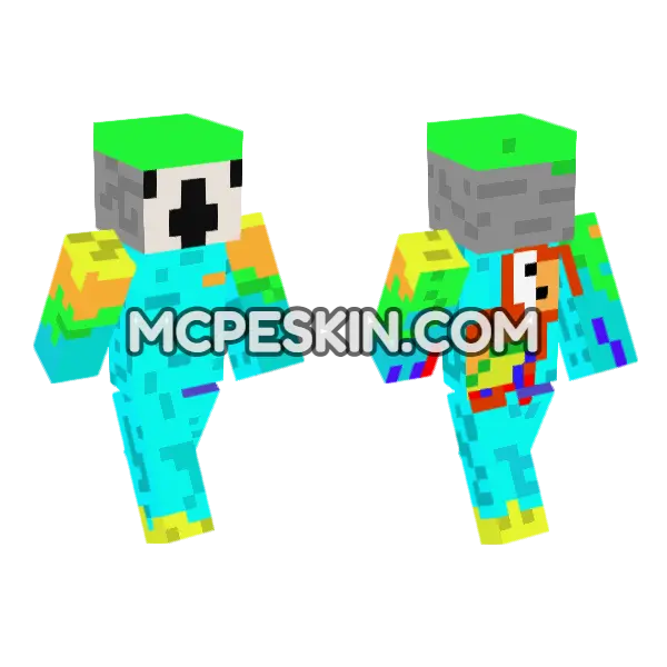 Parrot Skin Minecraft Bedrock skin, front and back
