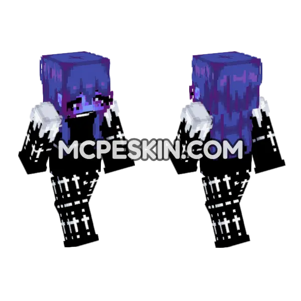 Party Monster Minecraft Bedrock skin, front and back