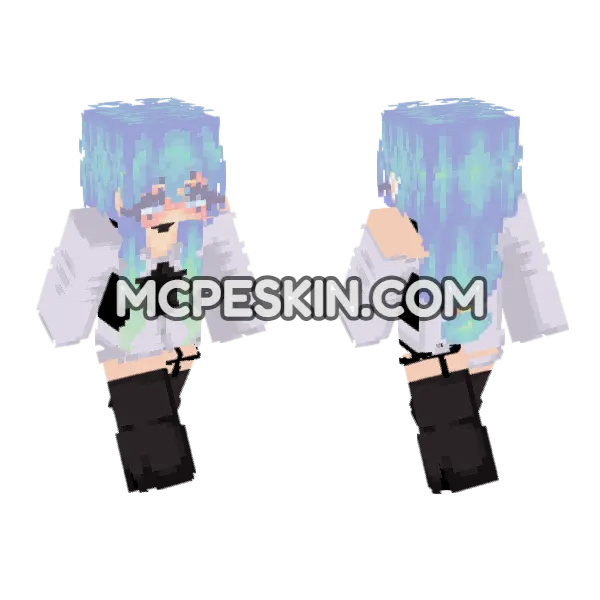 Pastel Bee Outfit Minecraft Bedrock skin, front and back