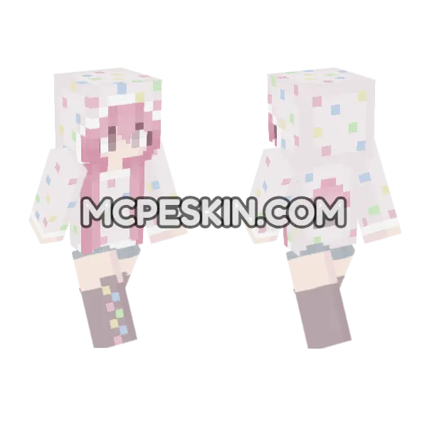 Pastel Cupcake Girl, front and back