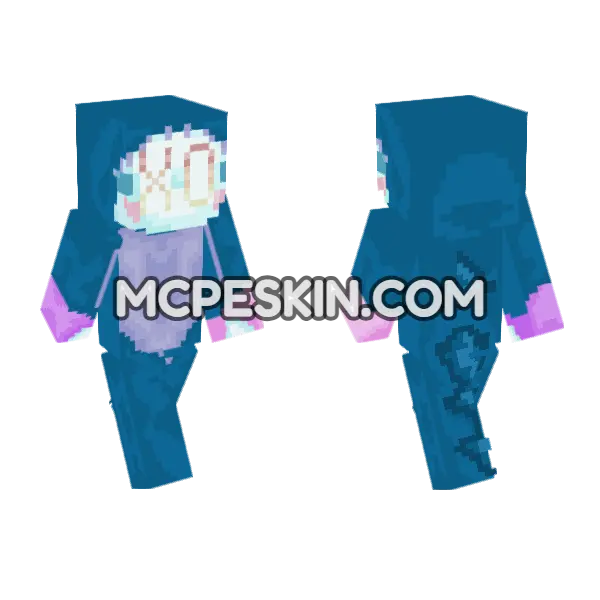 Pastel Dream Outfit Minecraft Bedrock skin, front and back