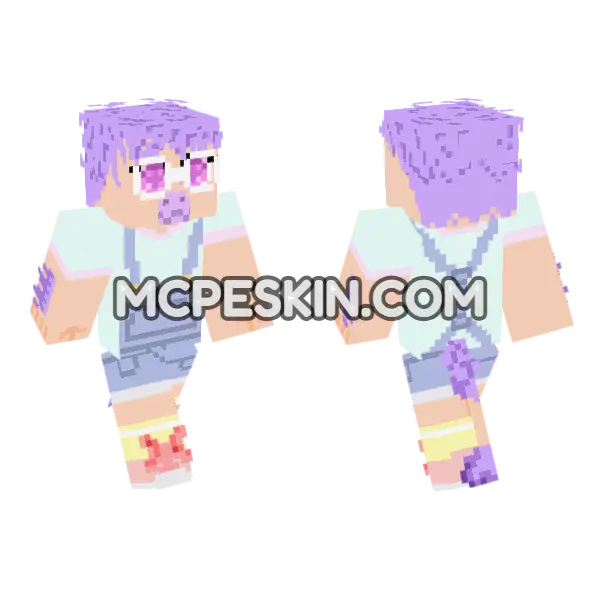 Pastel Suspenders Outfit, front and back