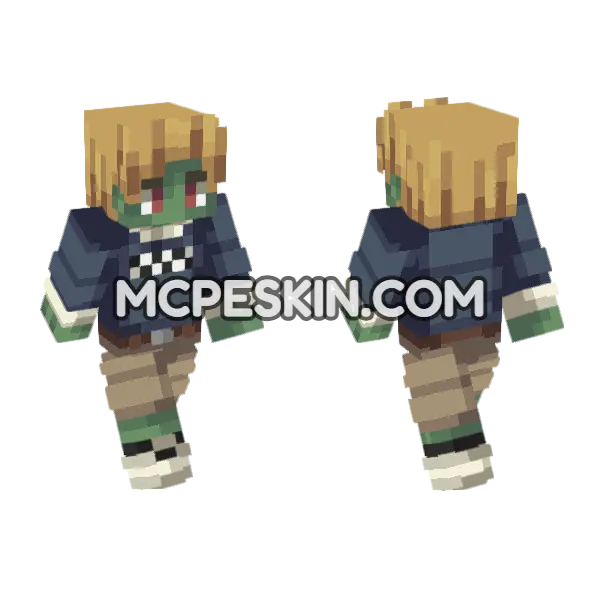 Paul The Scarecrow Minecraft Bedrock skin, front and back