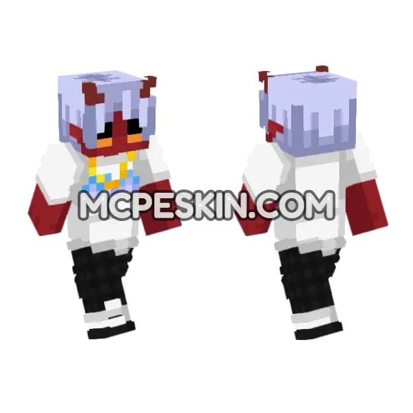 Paul The Snowman Minecraft Bedrock skin, front and back
