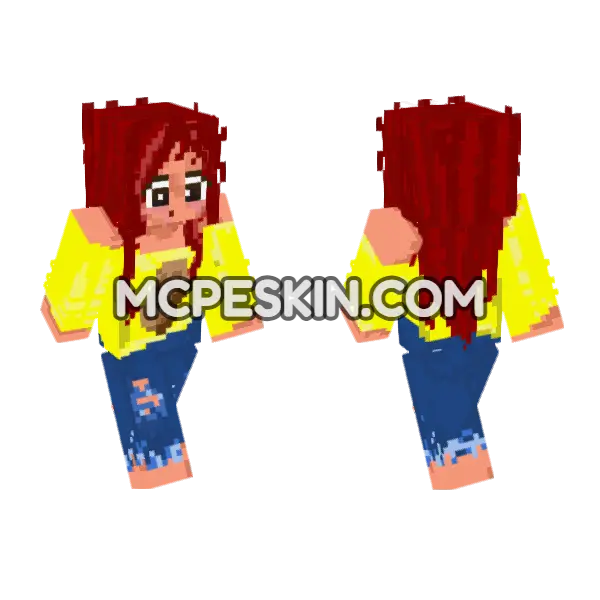 Peanut 7009243 Minecraft Bedrock skin, front and back