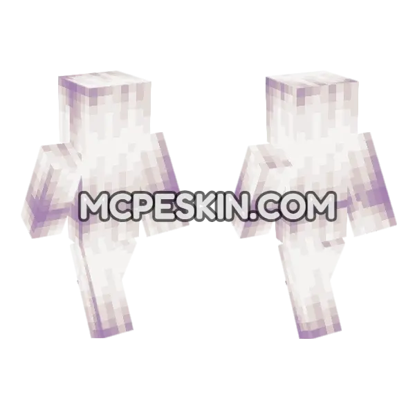 Pearlescent Froglight Side Minecraft Bedrock skin, front and back