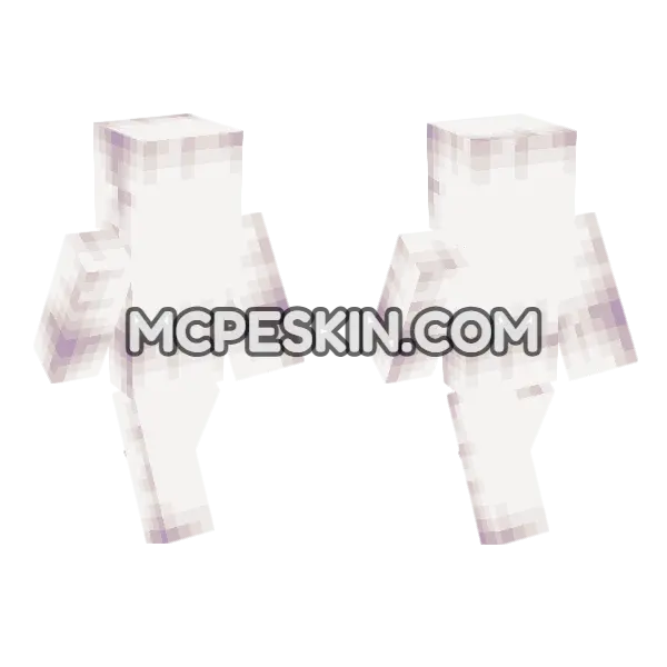 Pearlescent Froglight Top Minecraft Bedrock skin, front and back