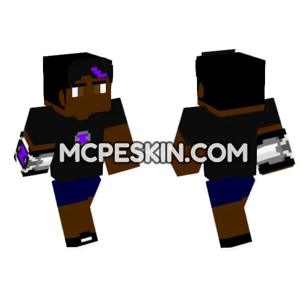 Pedro Com Cicatriz De Chance Minecraft Bedrock skin, front and back