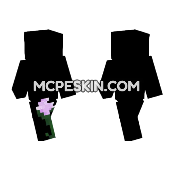 Peony Flower Skin Minecraft Bedrock skin, front and back