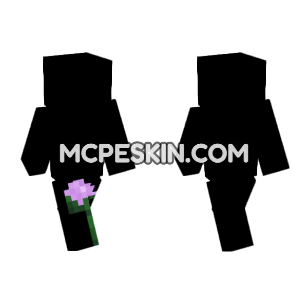 Peony Flower Skin Minecraft Bedrock skin, front and back