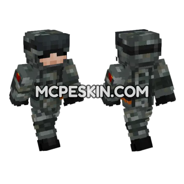Peoples Liberation Army Soldier Minecraft Bedrock skin, front and back