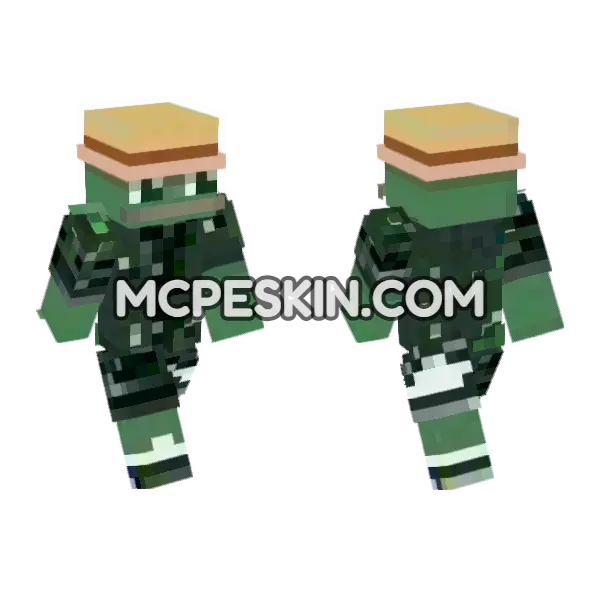 Pepe2 Skin Minecraft Bedrock skin, front and back