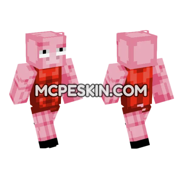 Peppahitgym Minecraft Bedrock skin, front and back