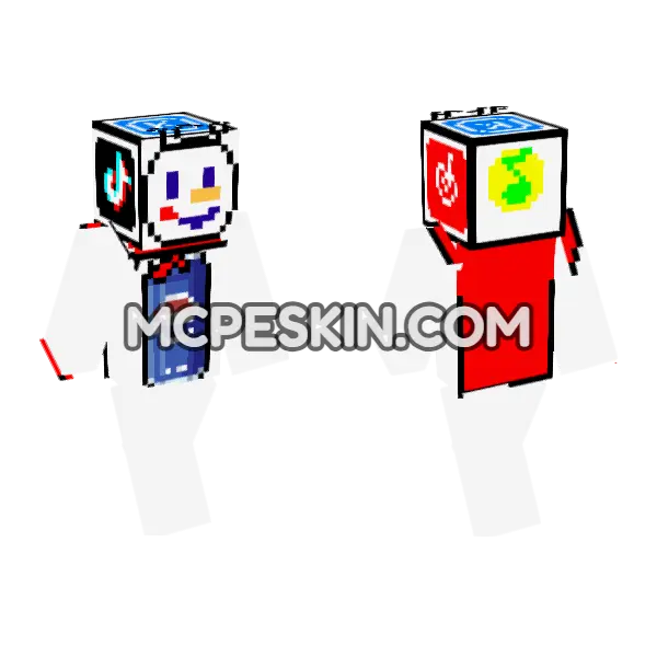 Pepsi Can Character Minecraft Bedrock skin, front and back