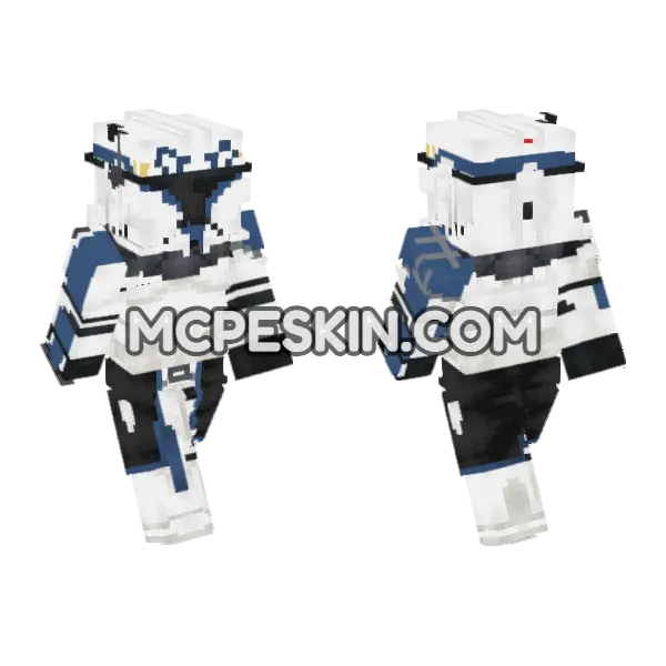 Phase 1 Captain Rex Star Wars Minecraft Bedrock skin, front and back