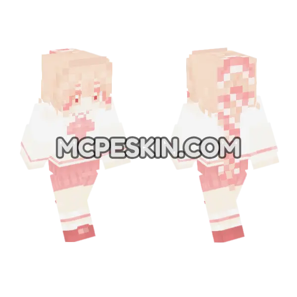 Pink and White Outfit, front and back