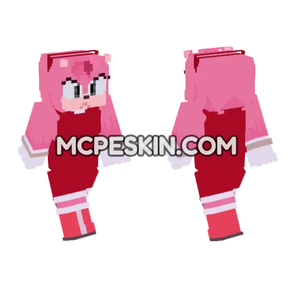 Pink Anime Girl, front and back