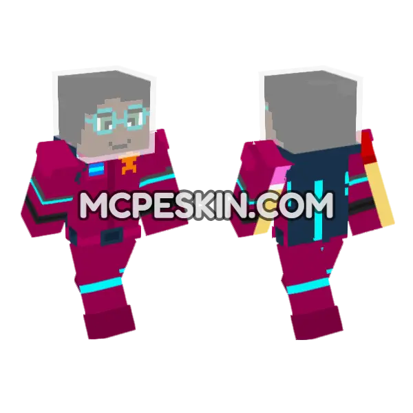 Pink Astronaut Suit, front and back