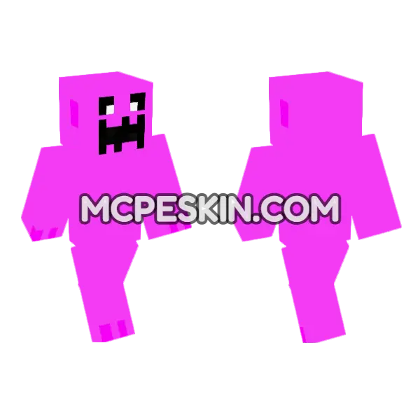 Pink Blob Monster, front and back