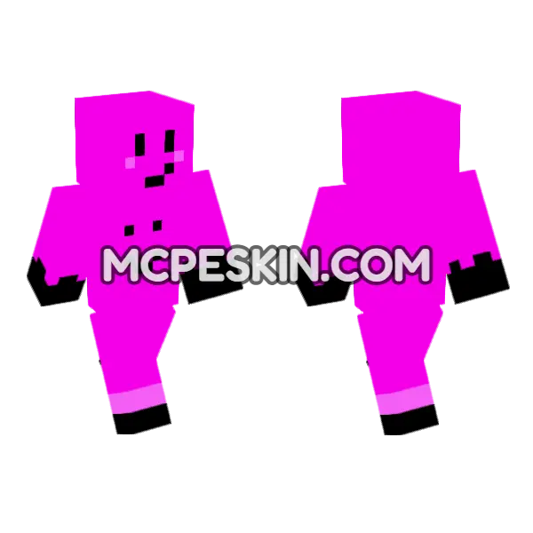 Pink Blob Monster, front and back