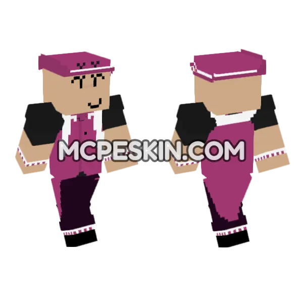 Pink Buttoned Vest, front and back