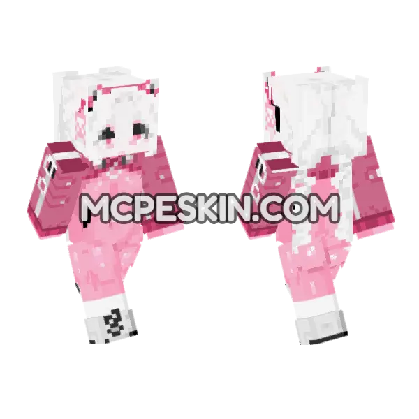 Pink Cat Girl, front and back