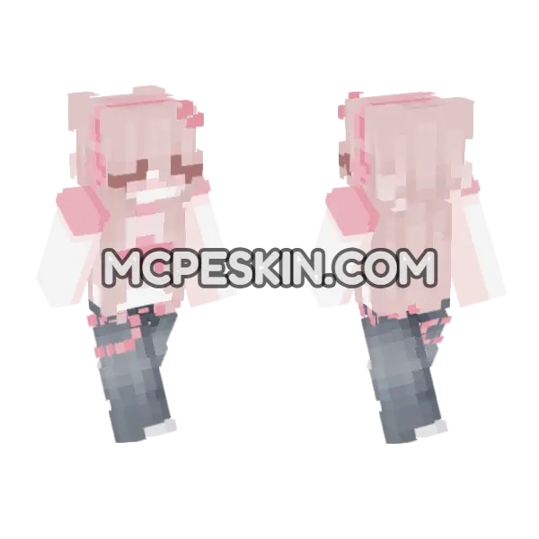 Pink Dreams Skin 10 Minecraft Bedrock skin, front and back