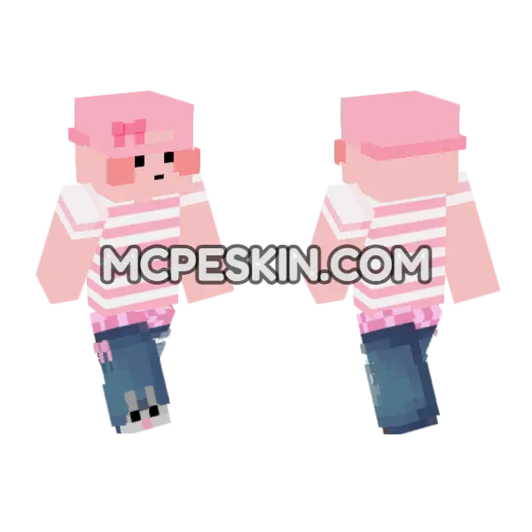 Pink Dreams Skin 11 Minecraft Bedrock skin, front and back