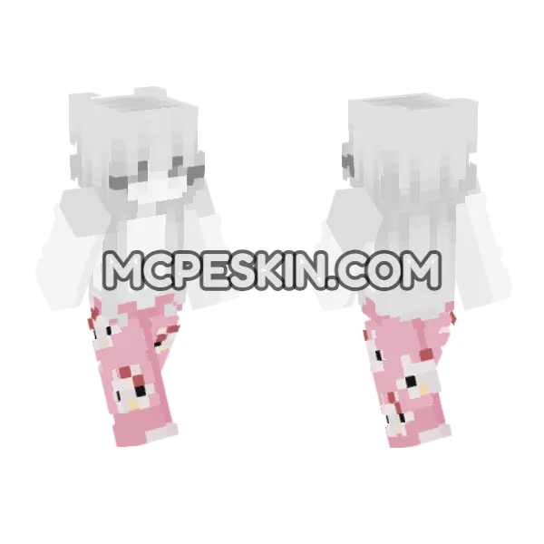 Pink Dreams Skin 3 Minecraft Bedrock skin, front and back