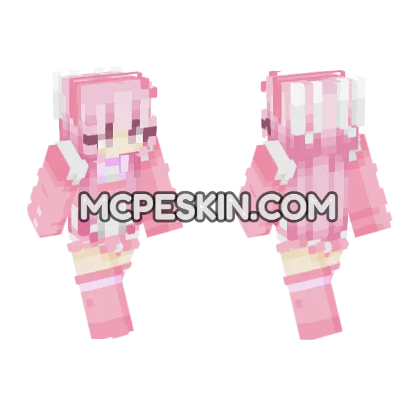 Pink Dreams Skin 5 Minecraft Bedrock skin, front and back