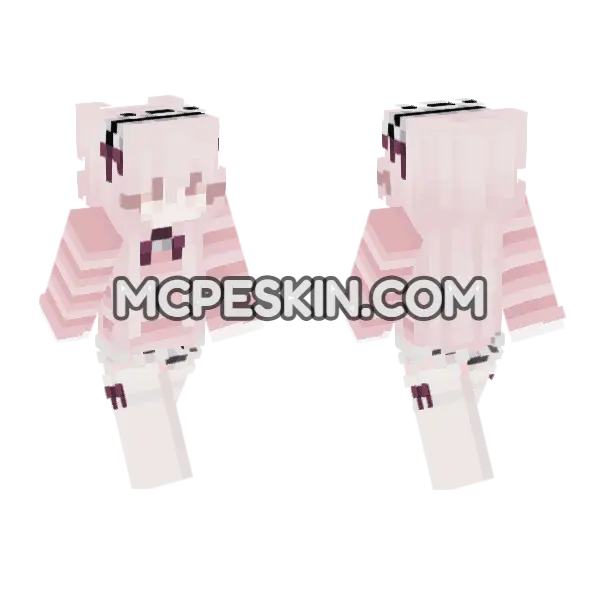 Pink Dreams Skin 6 Minecraft Bedrock skin, front and back