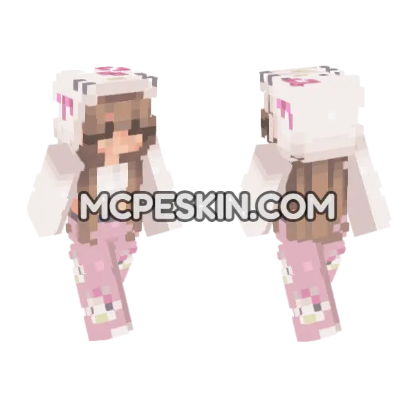 Pink Dreams Skin 9 Minecraft Bedrock skin, front and back