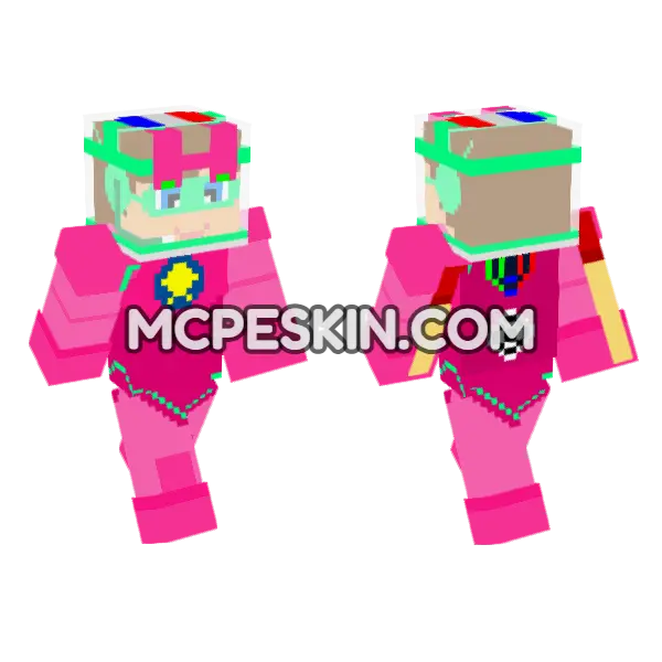 Pink Engineer Spacesuit, front and back