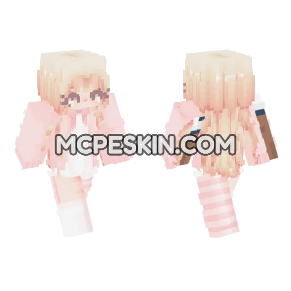 Pink Frilled Dress, front and back