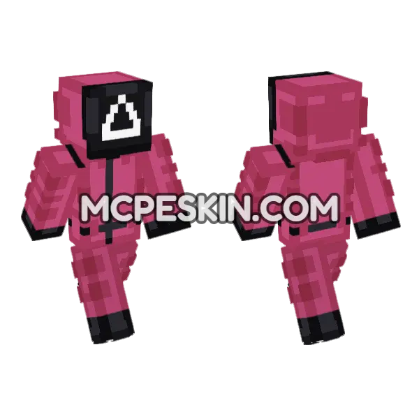 Pink Guard Skin Minecraft Bedrock skin, front and back