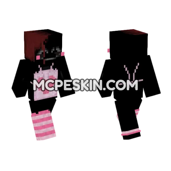 Pink Heart Pajamas, front and back
